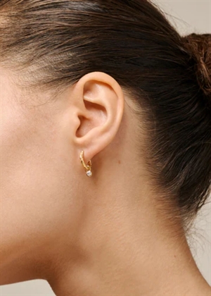 Belle CZhoops White Enamel